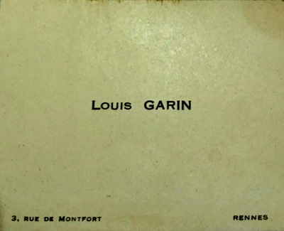 Visitenkarte des Malers Lousi Garin