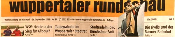 Wuppertaler Rundschau vom 26.9.2018